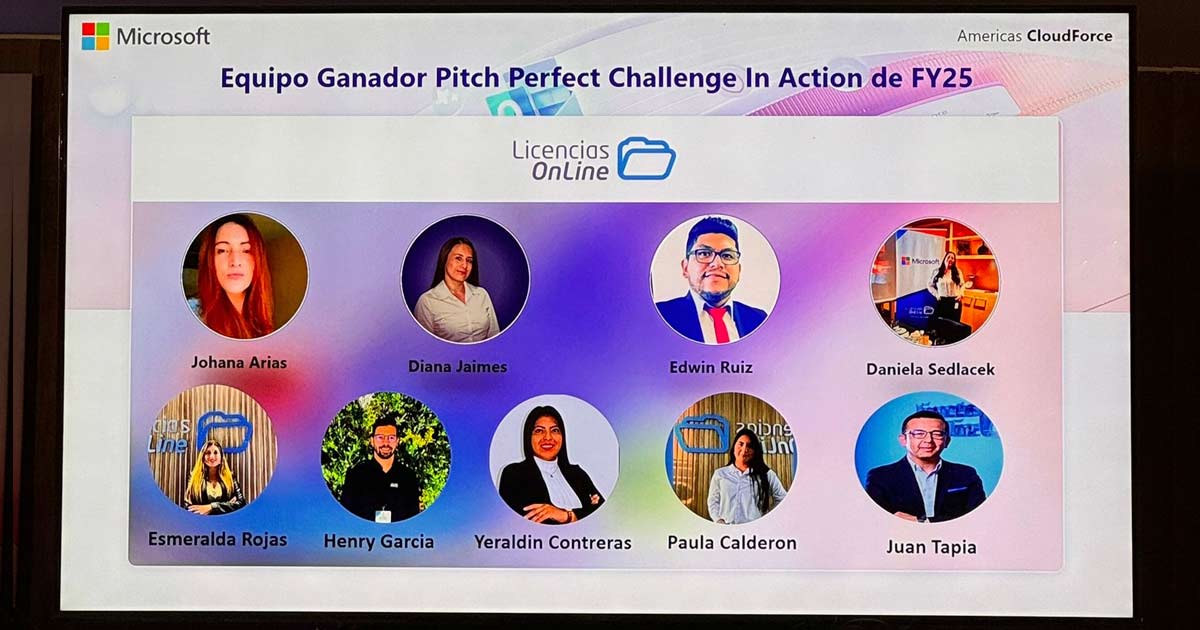 Licencias OnLine fue reconocida por Microsoft con el premio Pitch Perfect Challenge in Action FY25