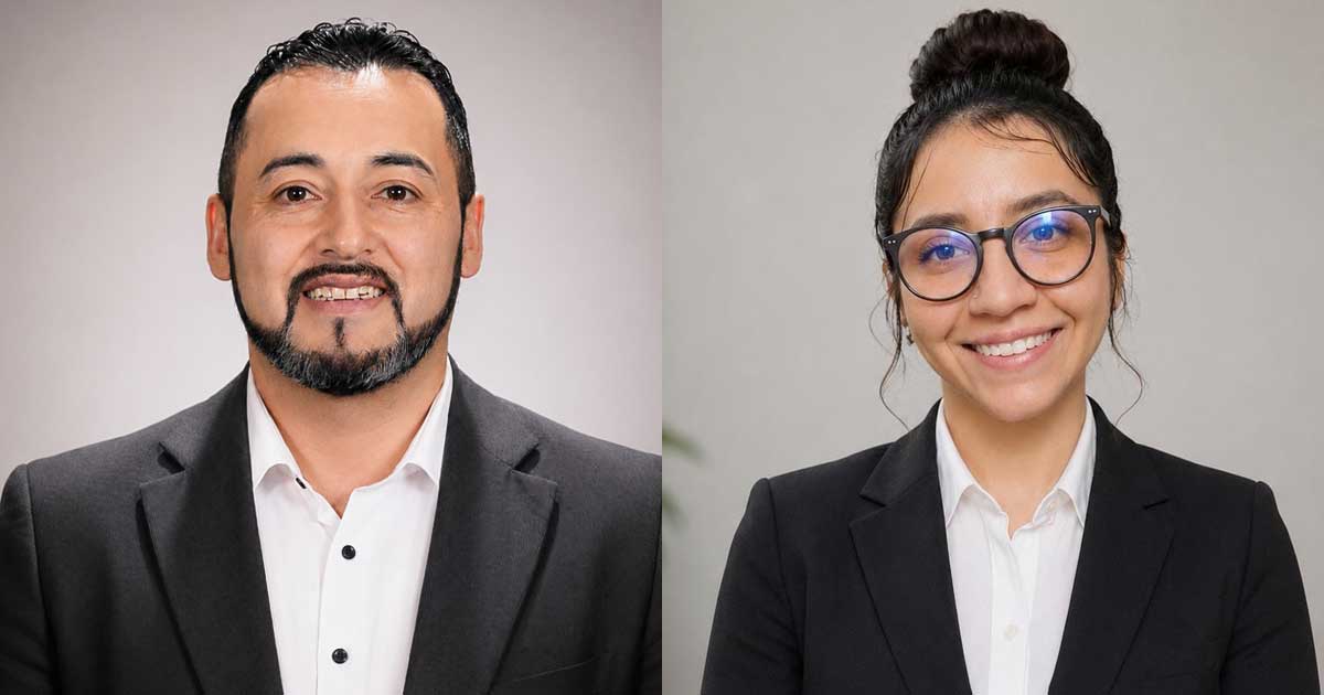 Fabio Castiblanco, Product Manager LATAM, y Valentina Rueda, Partner Sales Specialist LATAM de Licencias OnLine